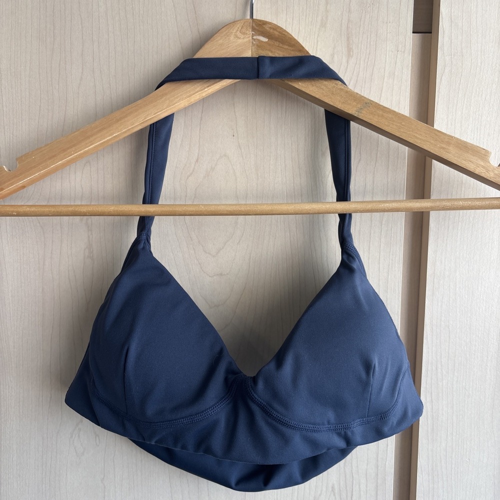 NAMA Body Butter Washed Navy Blue Padded Sports Bra Women's Size XS